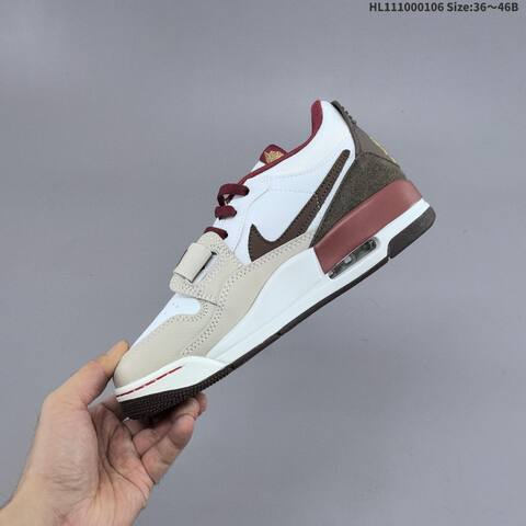 Jordan Legacy 312 Low White Beige Burgundy Brown EU 36-46 Casual - Unisex (BS-67077)