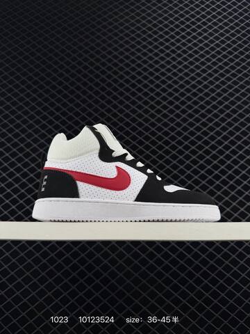 Nike Court Borough Mid White Grey Burgundy White Black Gum White Grey Blue White Red Black EU 36-45 5 Casual - Unisex (BS-74633)