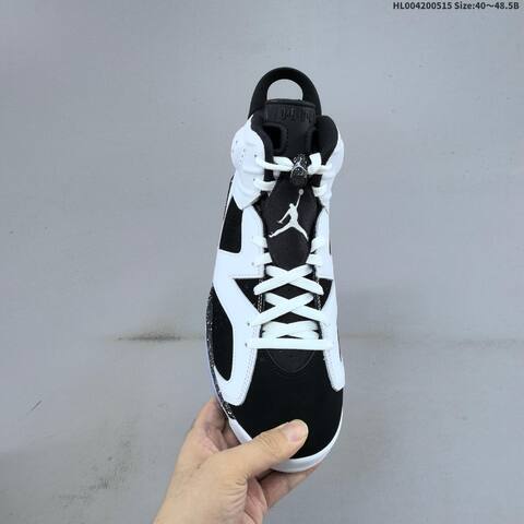 Jordan Air Jordan 6 Retro Black White With Speckled Oreo Accents 40 48 5 Basketball - Men's (BS-65954)