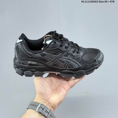 ASICS GEL-NYC Black Silver Gray EU 36-47 Running Shoe Running Sneakers - Unisex (BS-68767)