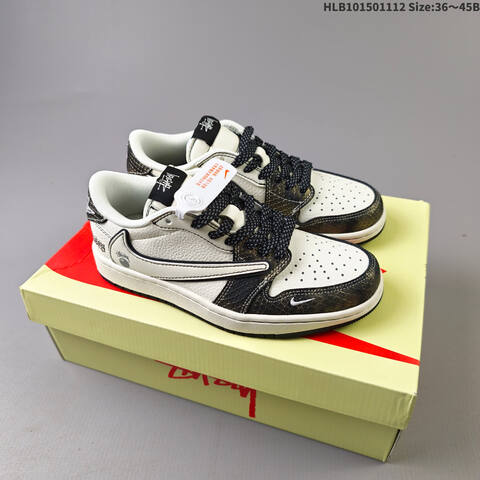 Jordan Air Jordan 1 Low Travis Scott White Grey Navy Green Black Assorted EU 36-45 Lifestyle - Unisex (BS-63850)