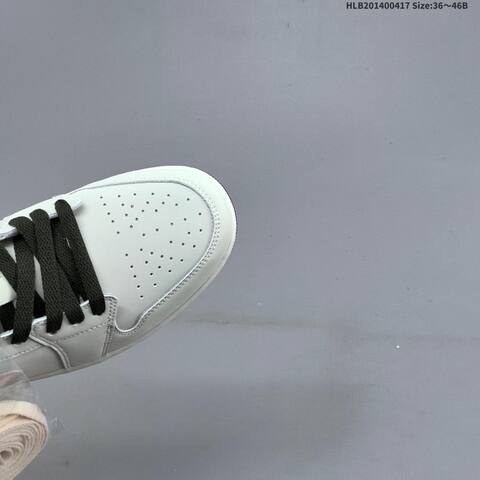 Jordan Air Jordan 1 Low White Gray Pink 36 46B Lifestyle - Women's (BS-66147)