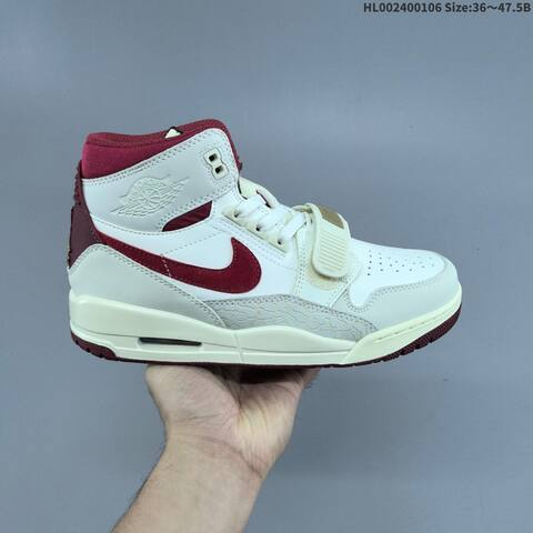 Nike Air Jordan Legacy 312 White Burgundy Cream 36 47 5 Basketball - Unisex (BS-67080)