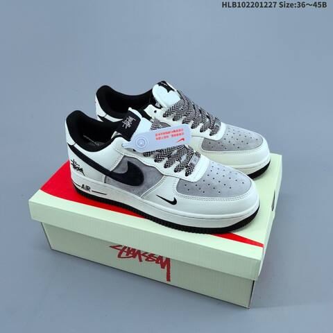 Nike Air Force 1 07 LV8 Black White Gray EU 36-45 Sneaker - Unisex BS-62393