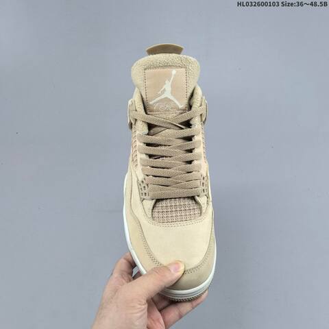 Jordan Air Jordan 4 Retro Beige Tan With White Accents EU 36-48 5 Basketball - Unisex (BS-67129)