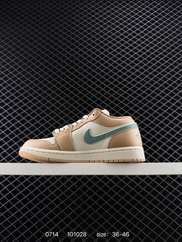 Jordan Air Jordan 1 Low DC0774-130 Sail Beige Teal Cream EU 36-46 Sneaker - Unisex (BS-81070)