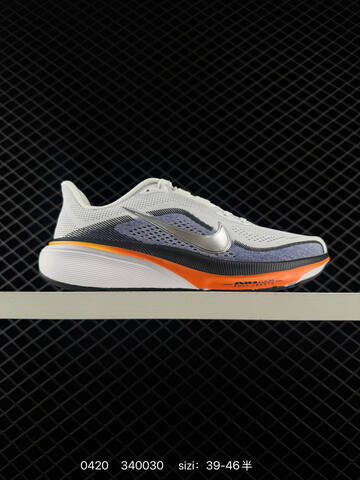 Nike Zoom Pegasus 42 White Metallic Silver Blue Orange Black 39-46 Half Running - Unisex (BS-71986)
