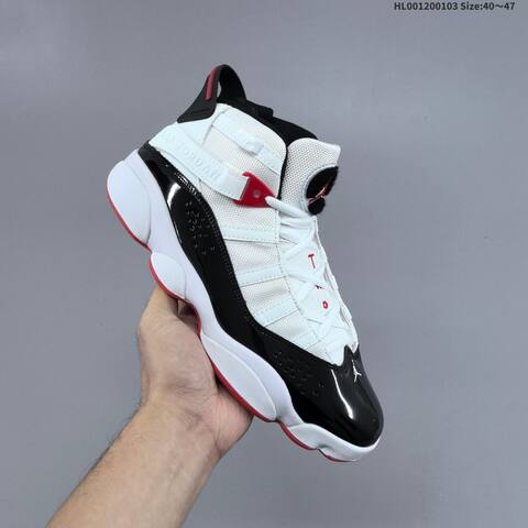 Jordan Air Jordan 6 Rings White Black Red EU 40-47 Basketball - Men's (BS-67134)
