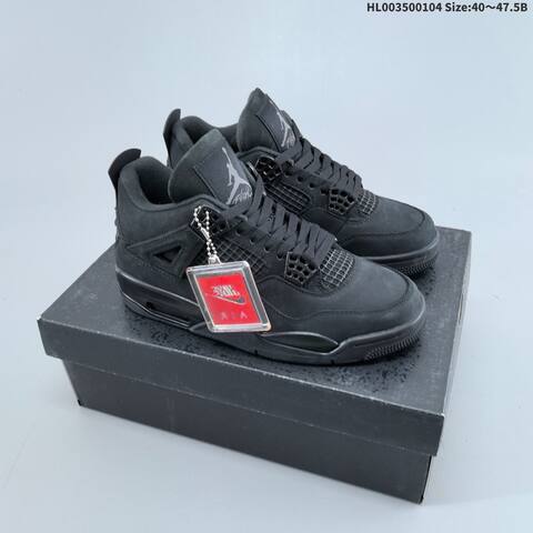 Jordan Air Jordan 4 Retro Black 40 47 5 Basketball - Men's (BS-67119)