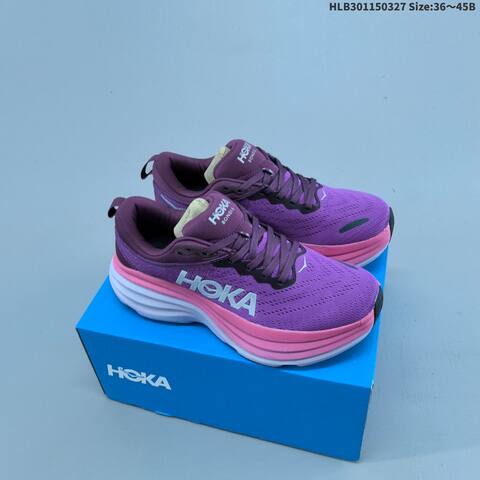 HOKA ONE ONE Bondi 8 Grey Black Red Purple Yellow EU 36-45 Running Shoe Running Sneakers - Unisex (BS-69372)