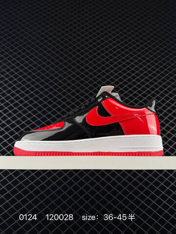Nike Air Force 1 07 Low Black Red Patent With White Midsole EU 36-45 5 Lifestyle - Unisex (BS-72989)
