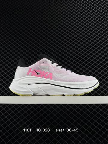 HOKA ONE ONE Clifton 10 Light Pink Black White Yellow EU 36-45 Running Shoe Running Sneakers - Unisex (BS-86399)