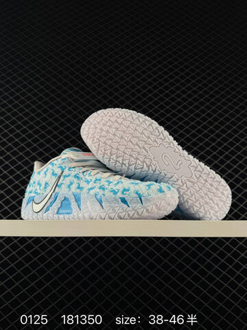 Nike Zoom Silver Gray White Blue With Red Flame Horse Print 38-46 5 Basketball - Unisex (BS-72968)