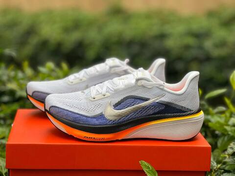 Nike Air Zoom Pegasus 42 IB1873-102 White Metallic Silver-Lapis EU 40 Running - Men's (BS-86975)