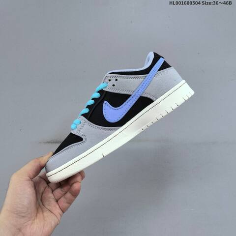 Nike SB Dunk Low Black Grey Light Blue Sail Yellow EU 36-46 Skate Shoe - Unisex (BS-60533)