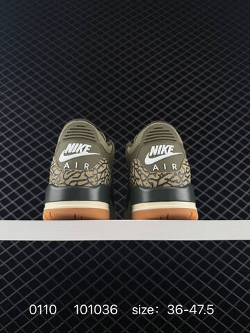 Jordan Air Jordan 3 Retro SE Olive Green Cream White Gum Brown EU 36-47 5 Basketball Shoe - Unisex BS-79857