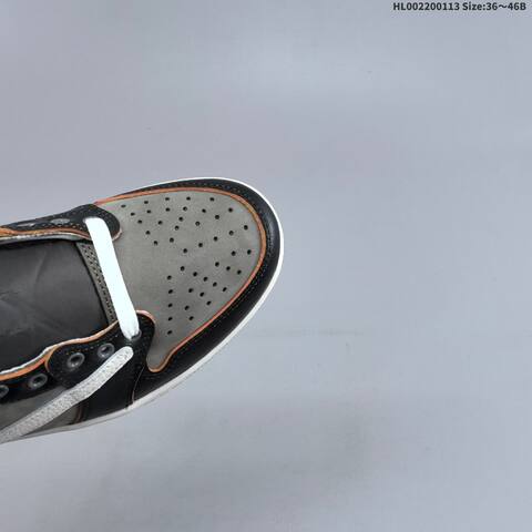 Nike Dunk Low Grey Black White With Orange Accents 36 46 Casual - Unisex (BS-66990)