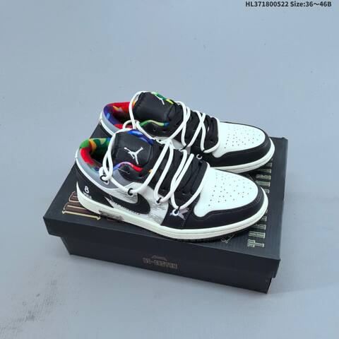 Jordan Air Jordan 1 Low Brown Black White EU 36-46 Lifestyle - Unisex (BS-65906)