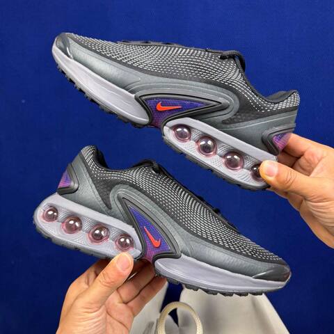 Nike Air Max DN Black Anthracite Smoke Grey With Purple Accents EU 40 Running - Men's (BS-86956)