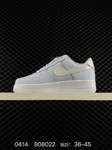 Nike Air Force 1 07 Pale Blue With White Swoosh White Midsole Satin Laces EU 36-45 Lifestyle Unisex BS-72104