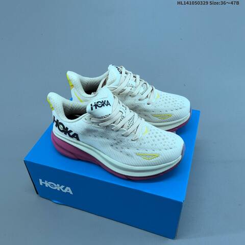 HOKA ONE ONE Clifton 9 All White EU 36-47 Running Shoe Running Sneakers - Unisex (BS-69368)
