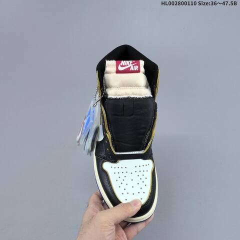 Jordan Air Jordan 1 Retro High OG Black White Blue Maroon 36 47 5 Casual - Unisex (BS-67022)