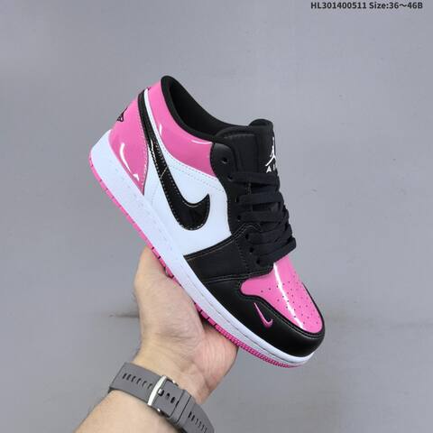 Jordan Air Jordan 1 Low Black White Pink EU 36-46 Basketball - Unisex BS-65993