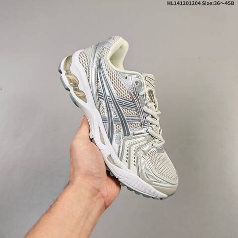 ASICS Gel-Kayano 14 Cream Silver Blue EU 36-45 Running Shoe Running Sneakers - Unisex (BS-69182)