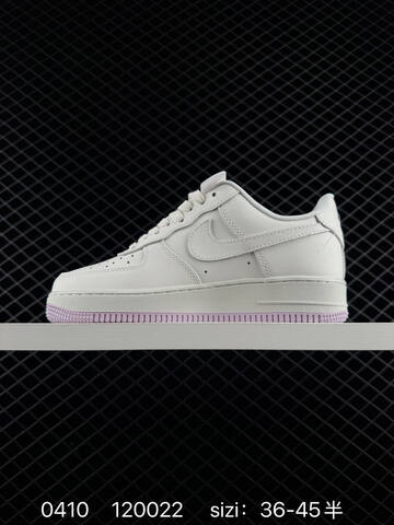 Nike Air Force 1 07 Low Off-white With Translucent Purple Swoosh Pastel Pink Blue Accents Light Purple Outsole EU 36-45 Half Sizes Available Lifestyle - Unisex (BS-72190)