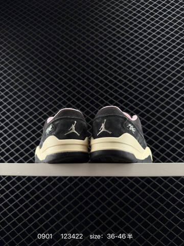 Jordan Air Jordan 4 Retro Flight Court Black Pink Cream EU 36-46 Basketball Shoe - Unisex BS-80789