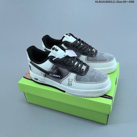 Nike Air Force 1 07 Low Beige Grey White Black EU 36-45 Skate Shoe - Unisex BS-62067