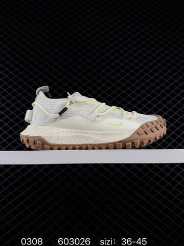 Nike ACG Mountain Fly Low GTX SE Beige Gray With Tan Outsole And Red Swoosh 36-45 Trail - Unisex (BS-72740)