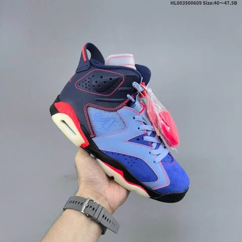 Jordan Air Jordan 6 Midnight Navy Blue Black Pink 40 47 5 Basketball - Men s BS-65793