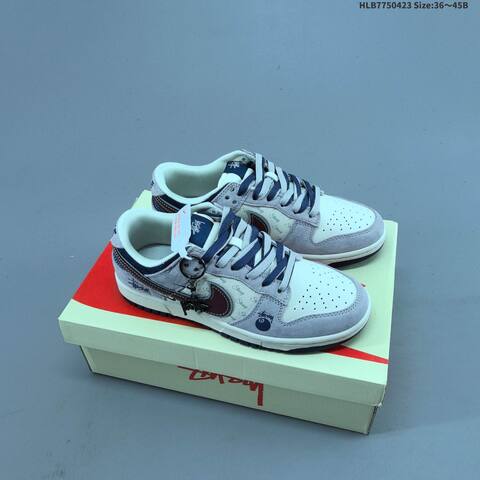 Nike Dunk SB Low Light Grey White Dark Grey Navy EU 36-45 Skate Shoe - Unisex BS-60579