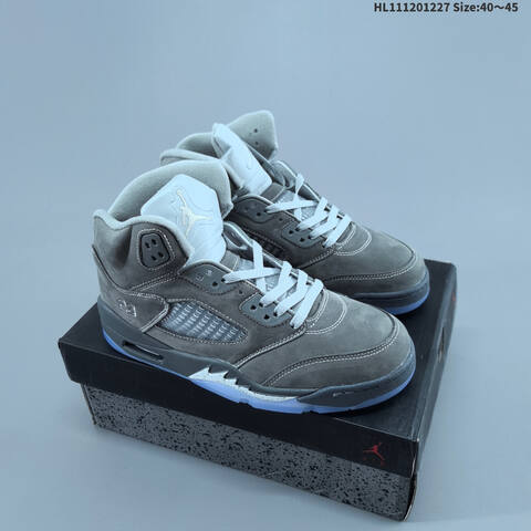 Jordan Air Jordan 5 Retro Grey White Ice Blue EU 40-45 Basketball - Men's (BS-67228)