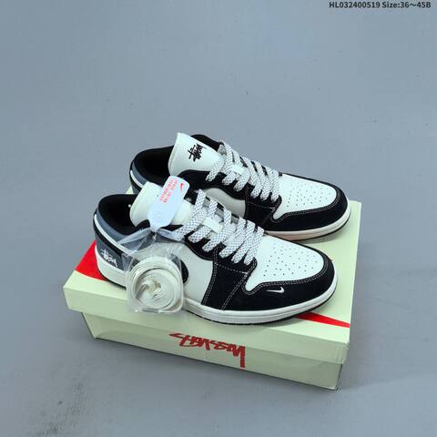 Jordan Air Jordan 1 Low Black White Grey EU 36-45 Lifestyle - Unisex (BS-65924)