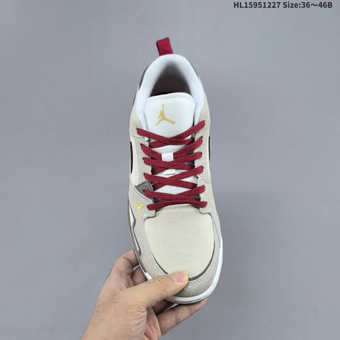 Nike Air Jordan CMFT Era Cream Beige White Burgundy 36 46 Casual - Unisex (BS-67230)