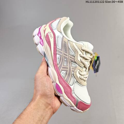 ASICS GEL-NYC White Silver Pink Beige Yellow EU 36-45 Running Shoe Running Sneakers - Unisex (BS-69246)