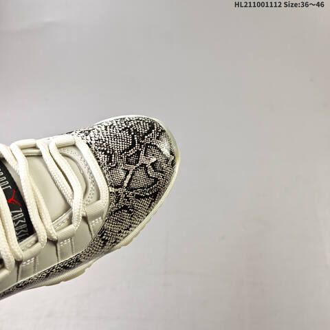 Jordan Air Jordan 11 Retro Low White Black Snakeskin EU 36-46 Basketball - Unisex (BS-63844)