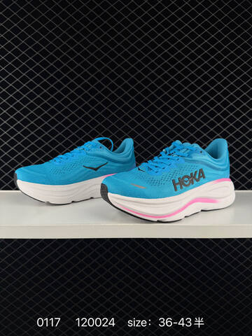 HOKA ONE ONE Bondi 9 Blue White Pink Black EU 36-43 Running Shoe Running Sneakers - Unisex (BS-86318)