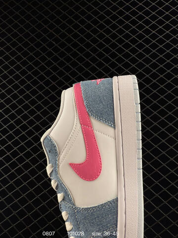 Jordan Air Jordan 1 Low White Light Blue Pink EU 36-45 Sneaker - Unisex BS-80956
