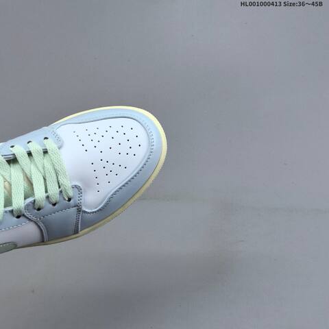 Jordan Air Jordan 1 Low Light Blue White Mint Green Cream 36 45 Casual - Unisex (BS-66211)
