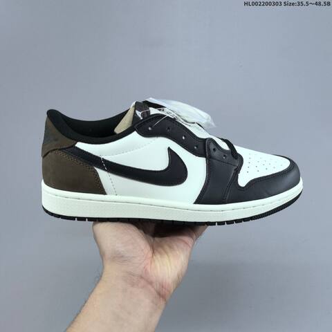 45 5 Travis Scott x Fragment x Air Jordan 1 Low AIR JORDAN 1 Aj1 Lifestyle - Men s BS-66621