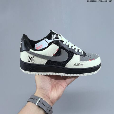 Nike Air Force 1 07 Light Beige Gray Red White EU 36-45 Skate Shoe - Unisex BS-60090