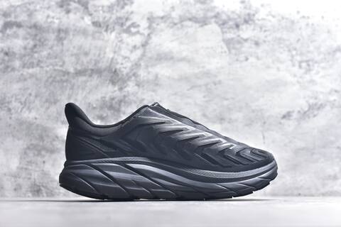 HOKA ONE ONE Project Clifton Black Dark Grey Silver Running Shoe Running Sneakers (BS-59541)