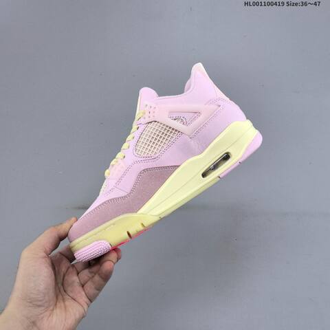 Jordan Air Jordan 4 Retro Pink Purple Yellow 36 47 Basketball - Unisex BS-66139