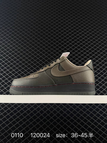Nike Air Force 1 07 Low Dark Olive Black With Red Stitching EU 36-45 Lifestyle - Unisex (BS-73215)