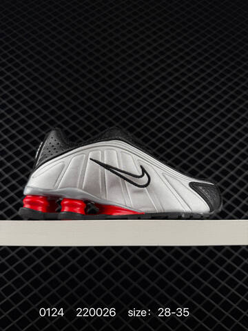 Nike Shox R4 Silver Black Red 28-35 Running - Women's (BS-72966)