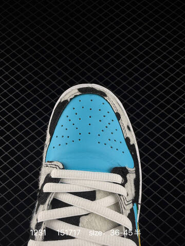 Nike SB Dunk Low Pro QS Chunky Dunky CU3244-100 Blue White Black Yellow Green EU 36-45 5 Skate - Unisex BS-73363