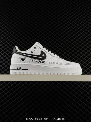 Nike Air Force 1 07 White Black Yellow Blue EU 36-45 Lifestyle - Unisex (BS-70066)